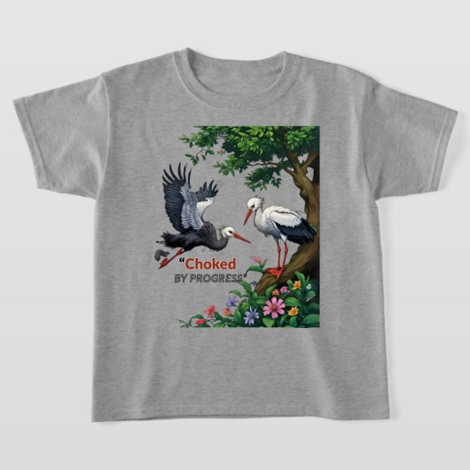 進歩に窒息する Tシャツ (レイダウン)