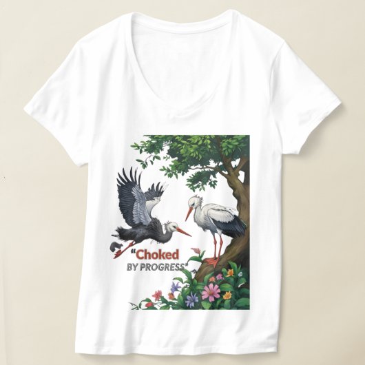 進歩に窒息する Tシャツ (レイダウン)