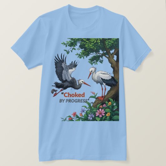 進歩に窒息 Tシャツ (デザイン正面)