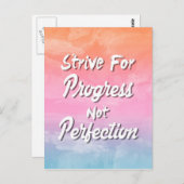 進歩のための努力ではなく完成 – 引用文 ポストカード (正面/裏面)