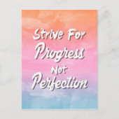 進歩のための努力ではなく完成 – 引用文 ポストカード (正面)
