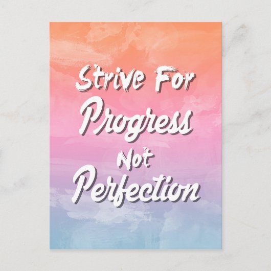 進歩のための努力ではなく完成 – 引用文 ポストカード (正面)