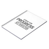 進歩のない完全さのために努力して下さい ノートブック (左側)