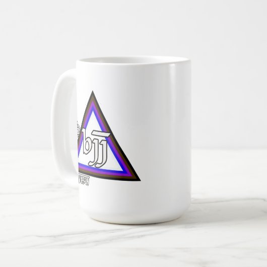 進歩のブラジル人のJiu Jitsu BJJの三角形 コーヒーマグカップ (正面左)