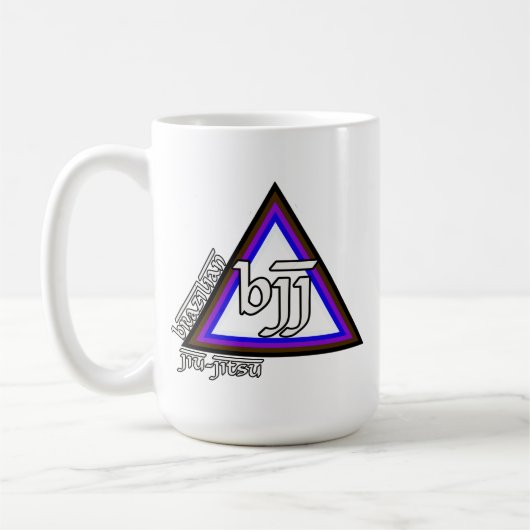 進歩のブラジル人のJiu Jitsu BJJの三角形 コーヒーマグカップ (左)