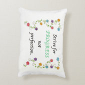 進歩の引用文の枕 アクセントクッション (裏面(縦))