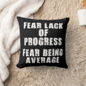 進歩の欠如を恐れ、平均を恐れやる気を起こさせる- クッション (ブランケット)