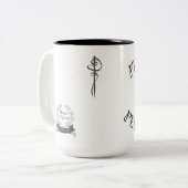 進歩の白でダークグレーない完全さ ツートーンマグカップ (正面左)