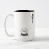 進歩の白でダークグレーない完全さ ツートーンマグカップ (左)