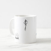 進歩の白のない完全さGreyBlue コーヒーマグカップ (正面左)