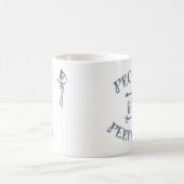 進歩の白のない完全さGreyBlue コーヒーマグカップ (中央)