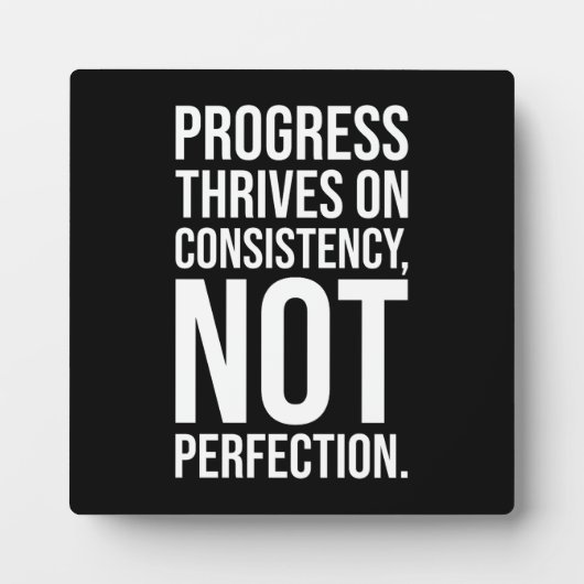 進歩は一貫性と完成度、ジム、ハッスル フォトプラーク (正面)