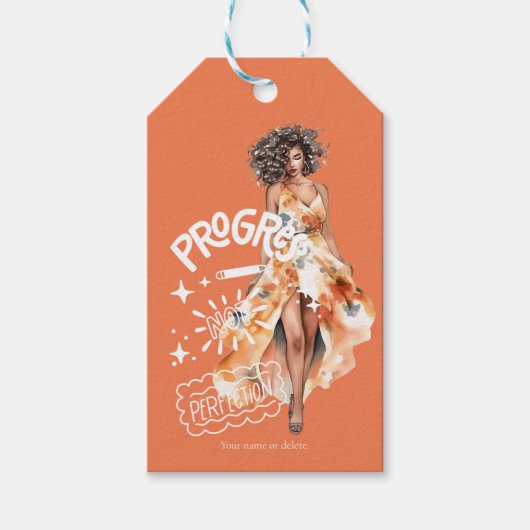 進歩は事務女エレガントの完成無し ギフトタグ (正面)
