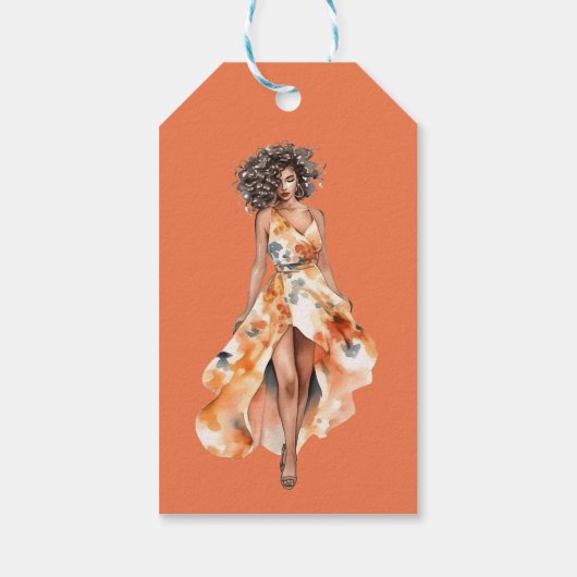 進歩は事務女エレガントの完成無し ギフトタグ (裏面)