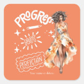 進歩は事務女エレガントの完成無し スクエアシール (正面)