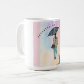 進歩は完全ではない コーヒーマグカップ (正面左)