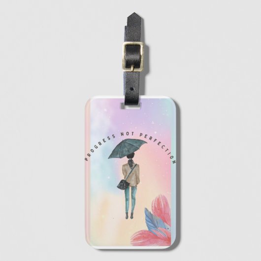 進歩は完全ではない ラゲッジタグ (正面縦)