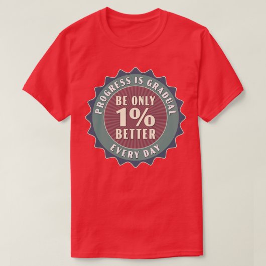 進歩は次第に進むが一日に一つ Tシャツ (デザイン正面)
