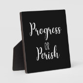 進歩または滅び、体育、喧騒、成功インスパイア、 フォトプラーク (正面)