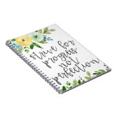 進歩を目指して努力Not Completenessフローラノートブック ノートブック (右側)
