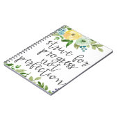 進歩を目指して努力Not Completenessフローラノートブック ノートブック (左側)