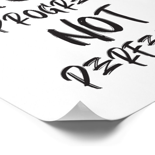 進歩を目指す完璧ではないトレーニング体育館 ポスター (角)