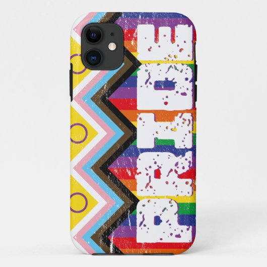 進歩プライドLGBTQ Case-Mate iPhoneケース (裏面)