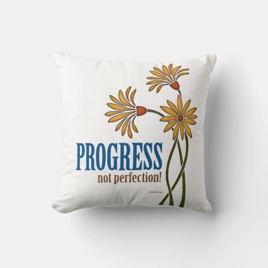 進歩完全さではなく! (回復引用文) クッション (正面)