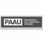 進歩的なアンチ中絶反対のシール シール (正面)