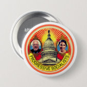 進歩的な社会主義者 缶バッジ (正面&裏面)