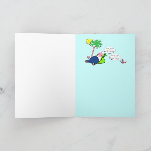 進歩論者のためのおもしろいな政治挨拶状 カード (内部)