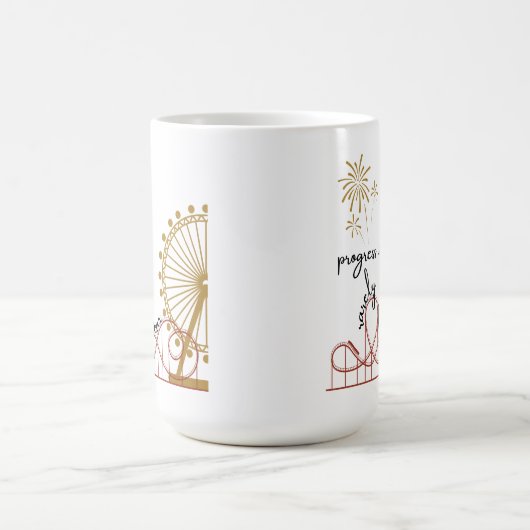 進行が線形になることはめったにない コーヒーマグカップ (中央)