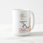 進行が線形になることはめったにない コーヒーマグカップ (正面右)