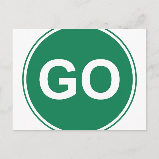 進行せよサイン ポストカード (正面)