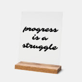 進行アクリル記号 アクリルサイン (傾斜)