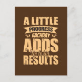 進行カッコいい勇気付けられるワードアート ポストカード (正面)