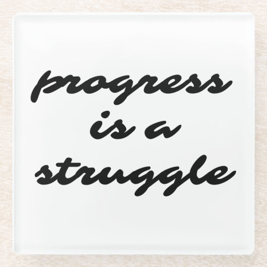 進行ガラスのコースター ガラスコースター (正面)