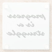 進行ガラスのコースター ガラスコースター (裏面)