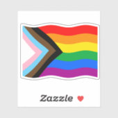 進行プライドなびく国旗 シール (シート)