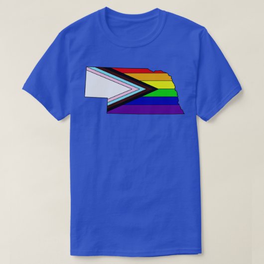 進行プライド国旗ネブラスカ Tシャツ (デザイン正面)