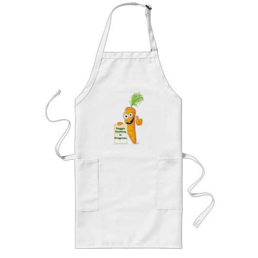 進行中のにんじんの長いエプロンを調理する野菜 ロングエプロン (正面)