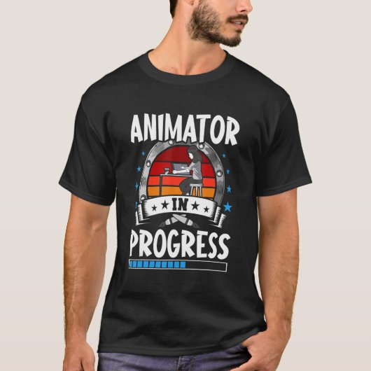 進行中のアニメーター研修生 Tシャツ (正面)