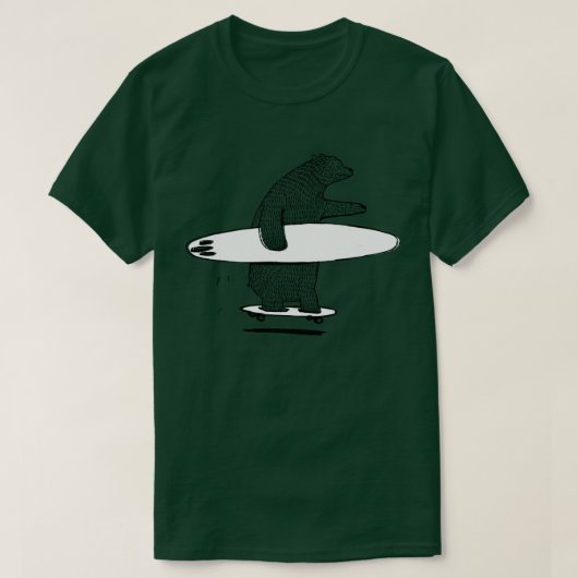 進行中のサーフィン Tシャツ (デザイン正面)