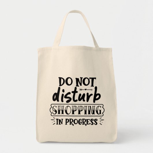 進行中のショッピングを妨害しない トートバッグ (正面)