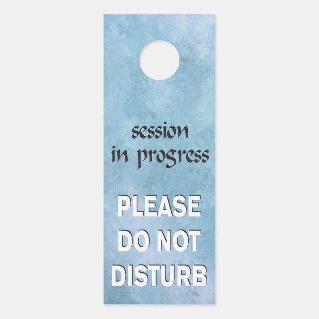 進行中のセッションの応答不可 ドアノブサイン (正面)