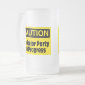 進行中のバチュラーパーティ フロストグラスビールジョッキ (正面左)