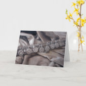 進行中のフルート カード (黄色い花)