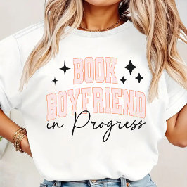 進行中のブックボーイフレンドTシャツ、ブックラバーギフト Tシャツ
