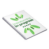 進行中のブレーンストーミングのノートブックのライター/作家 ノートブック (右側)