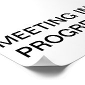 進行中の会議 ポスター (角)